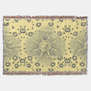 Couverture Sun Stars Antique Nuit Ciel Médiéval Zodiac
