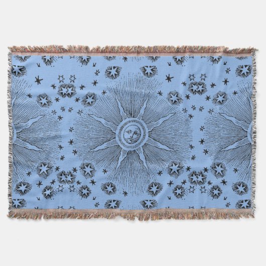 Couverture Sun Stars Antique Nuit Ciel Médiéval Zodiac (Devant)