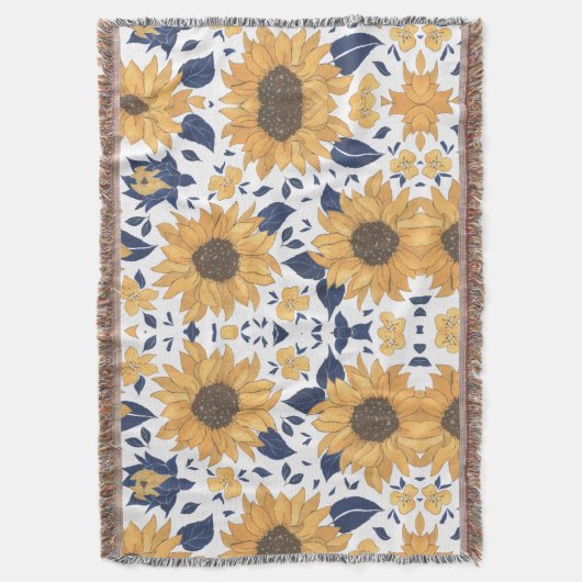 Couverture Sunflower pattern cozy Blanket for New Home (devant Vertical)