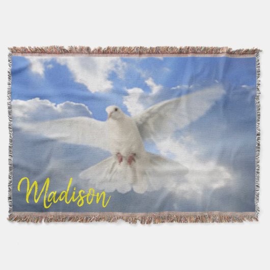 Couverture Sunflower White Dove Jetée Blanket (Devant)