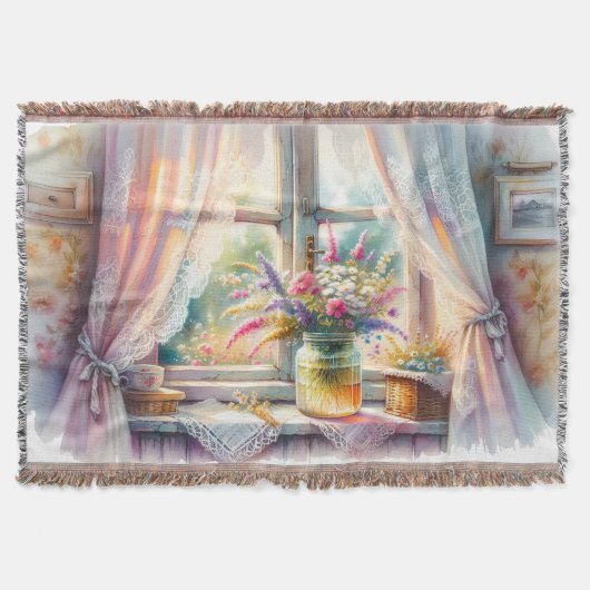 Couverture Sunlit Cottage Window Wildflowers (Devant)