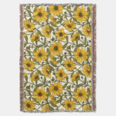 Couverture Sunroot, tournesol sauvage sur blanc (devant Vertical)