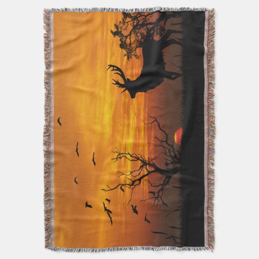 Couverture Sunset Deer Silhouette (devant Vertical)
