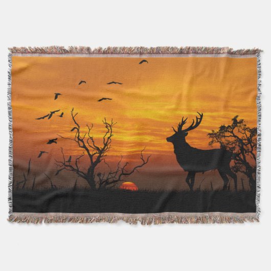 Couverture Sunset Deer Silhouette (Devant)