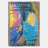 Couverture Sunset Mountain Lake Majesty Art (devant Vertical)