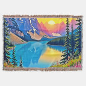 Couverture Sunset Mountain Lake Majesty Art (Devant)