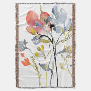 Couverture Superposition de fleurs - Aquarelle Fleurs pastel