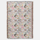 Couverture Surcharge de l'animal Motif mignon L gris (devant Vertical)