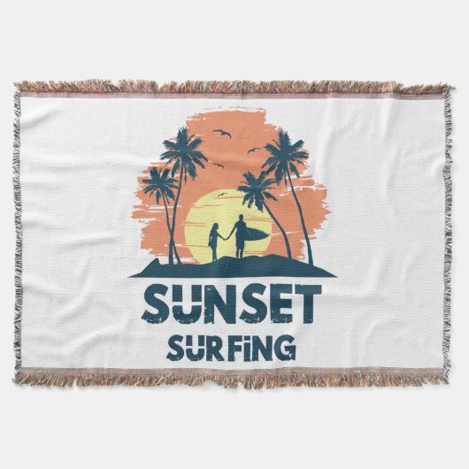 Couverture Surf - Surf au coucher du soleil (Devant)