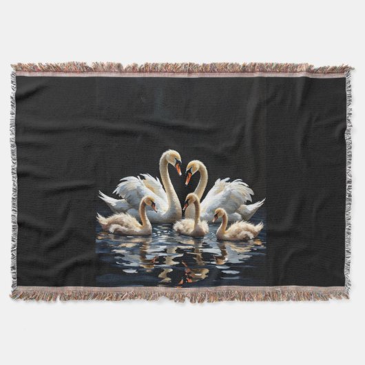 Couverture Swan Family on Black Lake Artwork (Devant)