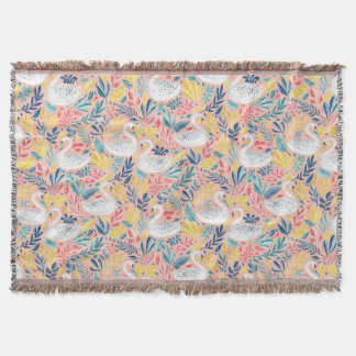 Couverture Swans doux en Whimsical sur rose pâle
