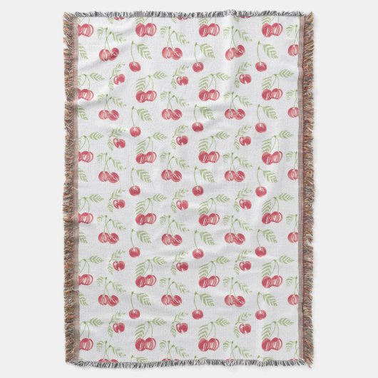 Couverture Sweet Cherry Orchard Rouge Vert (devant Vertical)