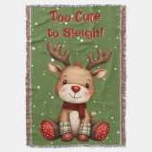 Couverture Sweet Reindeer Pair in Holiday Snowfall (devant Vertical)