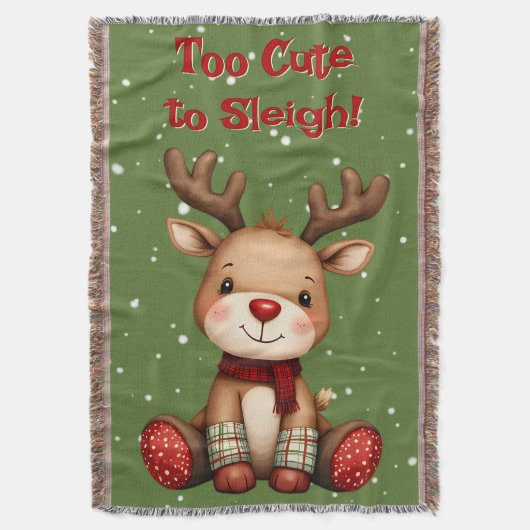 Couverture Sweet Reindeer Pair in Holiday Snowfall (devant Vertical)