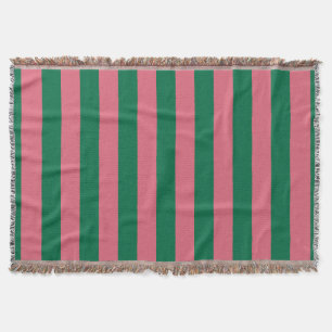 Couverture Sweetheart Rose Pickle Vert Rayure