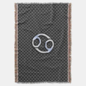 Couverture Symbole cancéreux Zodiac noir fibre de carbone Imp (devant Vertical)