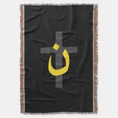 Couverture Symbole chrétien Nazaréen Solidarité Croix Jaune (devant Vertical)