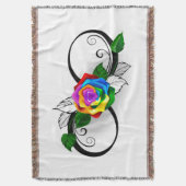 Couverture Symbole d'infini avec Rose arc-en-ciel (devant Vertical)