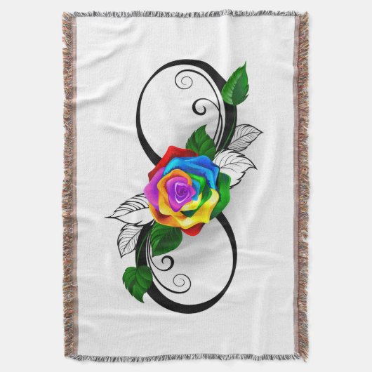 Couverture Symbole d'infini avec Rose arc-en-ciel (devant Vertical)