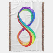 Couverture Symbole d'infinité arc-en-ciel stratifié (devant Vertical)