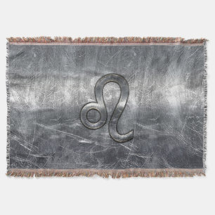 Couverture Symbole du Zodiaque de Leo en Grunge style désossé