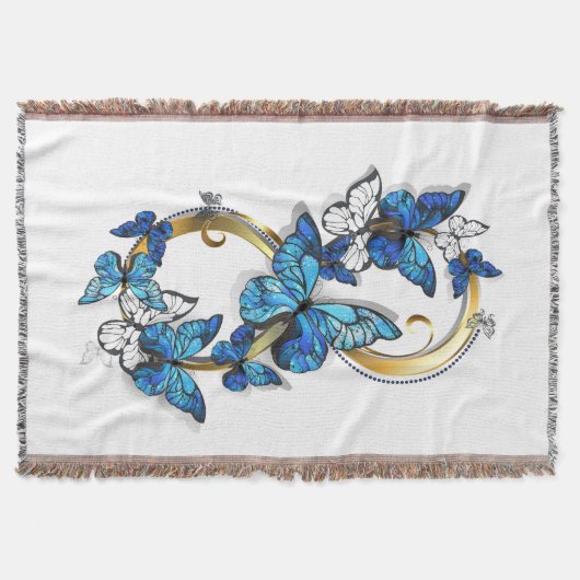 Couverture Symbole infini de papillons Morpho bleus (Devant)