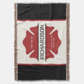 Couverture Symbole logo rouge du pompier personnalisé (devant Vertical)