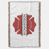 Couverture Symbole logo rouge du pompier personnalisé (devant Vertical)