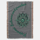 Couverture Symbole oculaire vert foncé du Monogramme sur gris (devant Vertical)