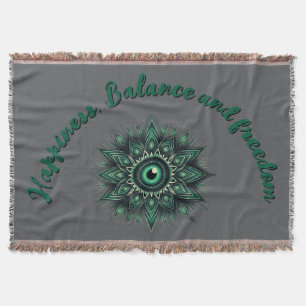 Couverture Symbole oculaire vert foncé du Monogramme sur gris
