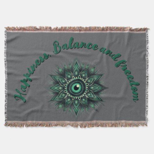 Couverture Symbole oculaire vert foncé du Monogramme sur gris (Devant)