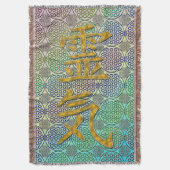 Couverture Symbole REIKI or + fleur de vie motif (devant Vertical)