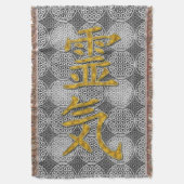 Couverture Symbole REIKI or + fleur de vie motif (devant Vertical)