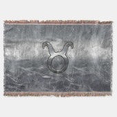 Couverture Symbole Taurus Zodiaque en Grunge Style désossé (Devant)