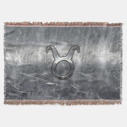 Couverture Symbole Taurus Zodiaque en Grunge Style désossé (Devant)