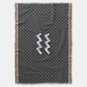 Couverture Symbole Zodiaque Aquarius moderne Style fibre de c (devant Vertical)