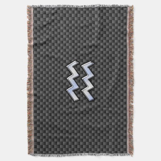 Couverture Symbole Zodiaque Aquarius moderne Style fibre de c (devant Vertical)