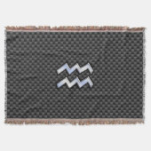Couverture Symbole Zodiaque Aquarius moderne Style fibre de c (Devant)