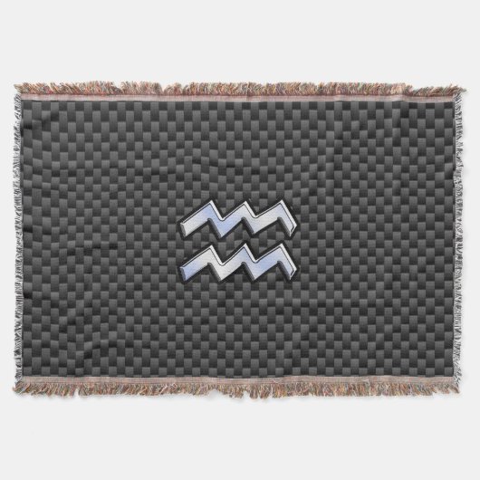 Couverture Symbole Zodiaque Aquarius moderne Style fibre de c (Devant)