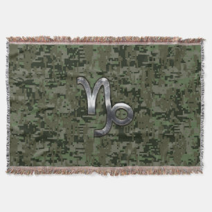 Couverture SYMBOLE Zodiaque Capricorne Camouflage numérique v