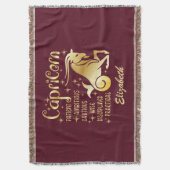 Couverture Symbole zodiaque Capricorne Personnalisé Astrologi (devant Vertical)