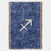 Couverture Symbole zodiaque Sagittarius MarineCamouflage numé (devant Vertical)