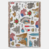 Couverture Symboles USA Vintage Motif sans couture (devant Vertical)