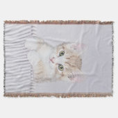 Couverture Tabby Orange Kitten Peinture - Art Chat original (Devant)