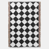 Couverture Tableau de bord noir et blanc À damiers Drapeau (devant Vertical)