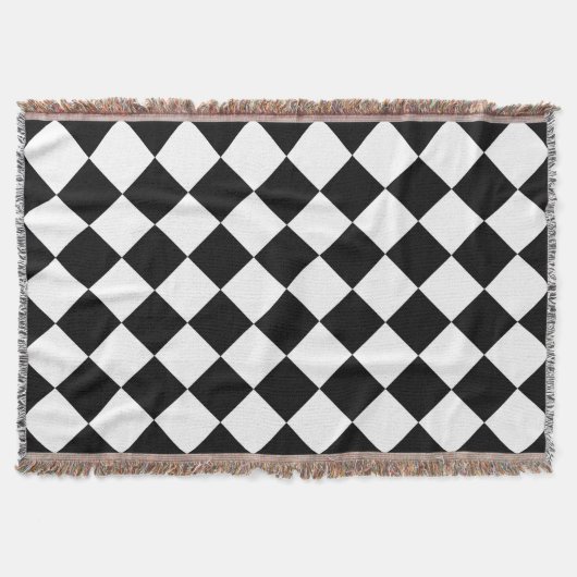 Couverture Tableau de bord noir et blanc À damiers Drapeau (Devant)