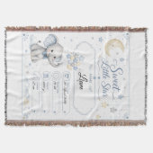 Couverture Tableau de naissance bébé personnalisable avec élé (Devant)