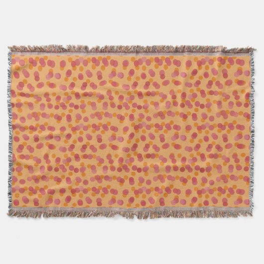 Couverture Taches pêche, orange et rose (Devant)