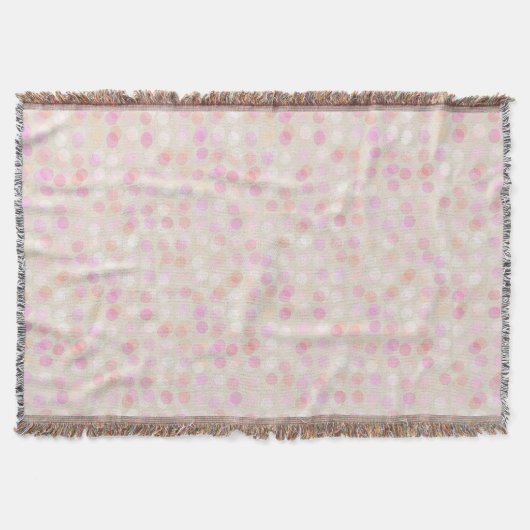Couverture Taches polka rose et pêche (Devant)