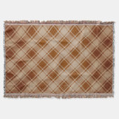 Couverture Tan, Argile, Rouille Rustique Plaid Thant (Devant)